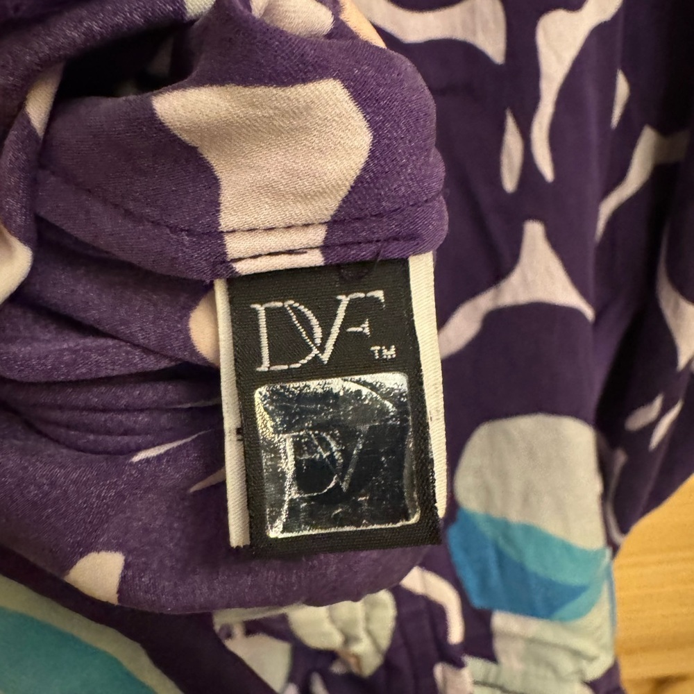 Diane Von Furstenberg Small Silk Blend Colorful Blouson Relaxed Blouse - Picture 12 of 12